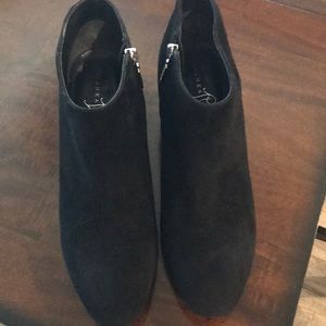 Black suede ankle boots